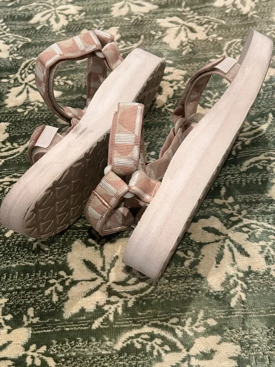 (8) Teva Women's Midform Universal Sandals Brown Sugar Tan Light Pink Platform - Picture 8 of 10